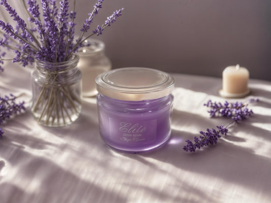 Lavanta Kokulu Mor Cam Mum – El Yapımı Aromaterapi Etkisi